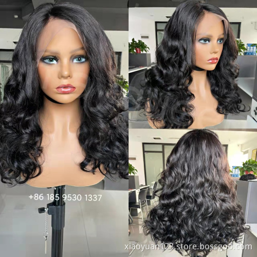 New Hot Sale11A Single Drawn Deep HD Transparent Swiss Lace P4/27 Color Human Hair Wigs Unprocessed Raw indian Hair Closure Wigs